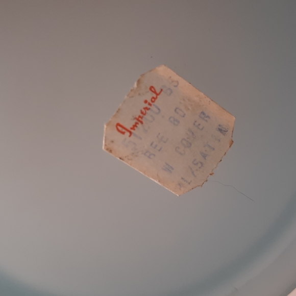 Vintage Blue Satin Imperial Glass Bee Box with original sticker - Picture 5 of 10